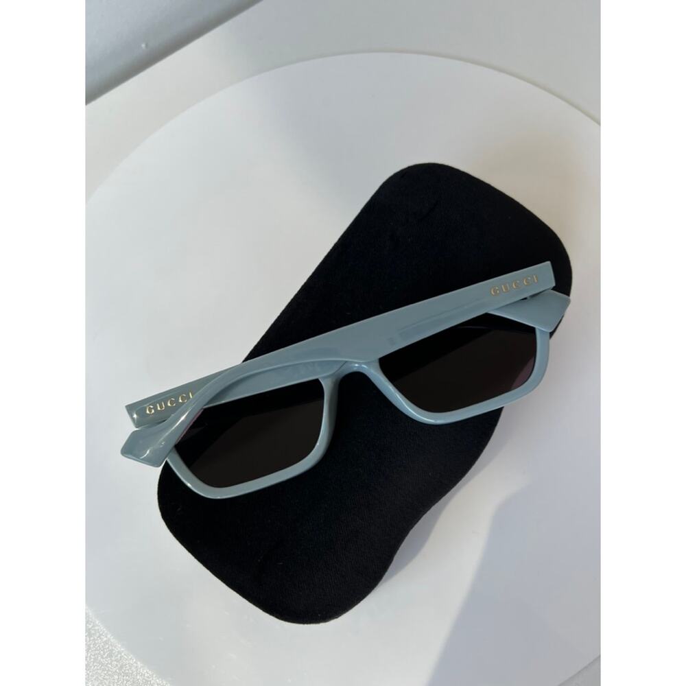 NEW Gucci GG1539S Blue Logo Mirror Unisex Sunglasses - Picture 5 of 8